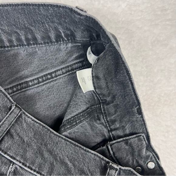 Reformation Charlie High Rise Straight Leg Jeans Black Gray 27 - Picture 4 of 5